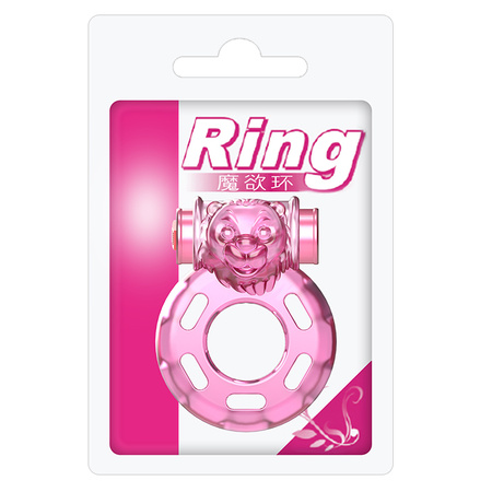 Pierścień Erekcyjny Niedźwiadek BAILE - Vibrating Cock Ring Bear Pink