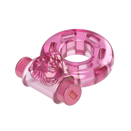 Pierścień Erekcyjny Niedźwiadek BAILE - Vibrating Cock Ring Bear Pink