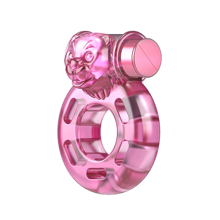 Pierścień Erekcyjny Niedźwiadek BAILE - Vibrating Cock Ring Bear Pink